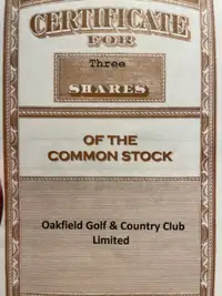 Oakley Golf Club Shares (3)