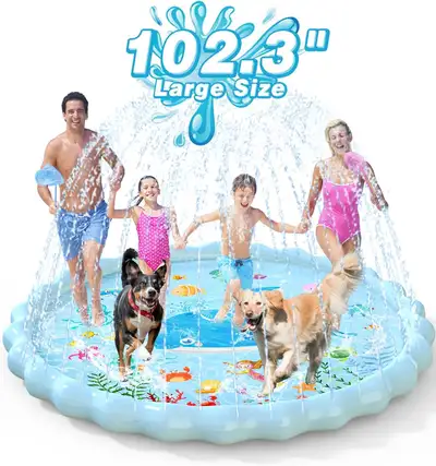 *NEW* EPN 102.3" Extra-Large Sprinkler Play Mat & Splash Pad, View more