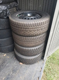 225/60R16 Used Winter Tires + Rim Full Set