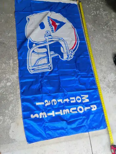 Unopened Vintage 1970s 1980s Montreal Alouettes Flag, View more