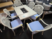 7-Piece Cast Aluminum Patio Set w/ Fire Pit Table Markham / York Region Toronto (GTA) Preview