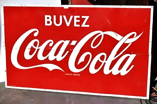 antique  coca cola 1965 tres grande en  tôle dans Art et objets de collection  à Laval/Rive Nord - Image 4