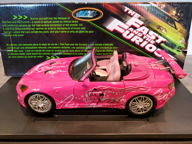 1:18 Diecast ERTL Fast & Furious 2 2000 Honda S2000 Pink Suki 1