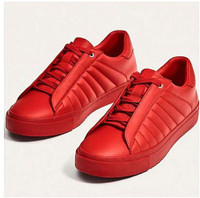Red Quilted Sneakers Rare mens shows size 9 43
