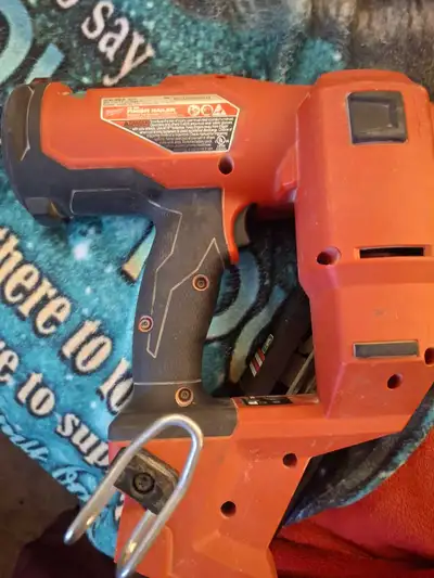 This is a used but kint Milwaukee 2839-20 15ga cordless finish nailer that's perfect for various tri...