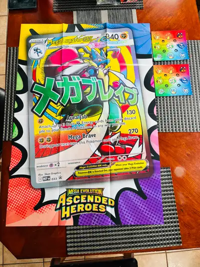 Mega Lucario EX Pokemon Poster and Stickers, View more