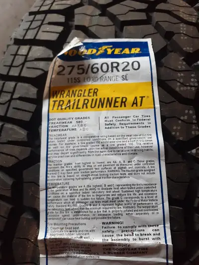1, new tire and never was on a rim ., $275 .obo
