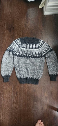 Mens Alpaca Wool Sweater Small
