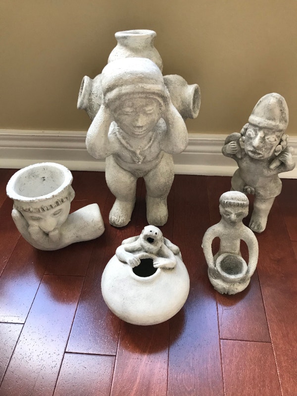 5 PRE COLUMBIANCLAY FIGURINES AND POTTERY ARTIFACTS Arts