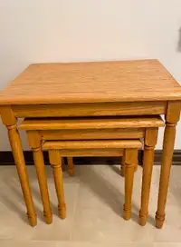 Perfect Mother’s Day Gift * Solid Oak Nesting Tables $250 Firm