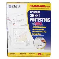 C-LINE Standard Weight Polypropylene Sheet Protector, 11x8 1/2