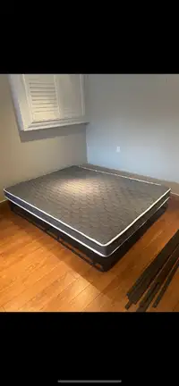 Queen sized mattress and bed frame (both from Amazon) - LIKE NEW