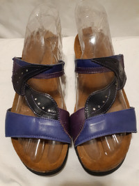 Naot Genuine Leather Slide On Wedge Heel Sandals 40(9/9.5)M