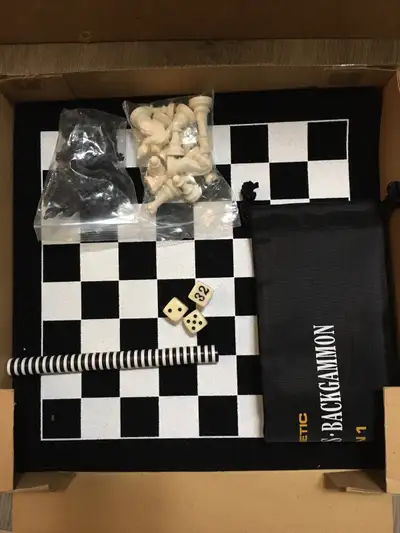 Chess checkers backgammon set, View more
