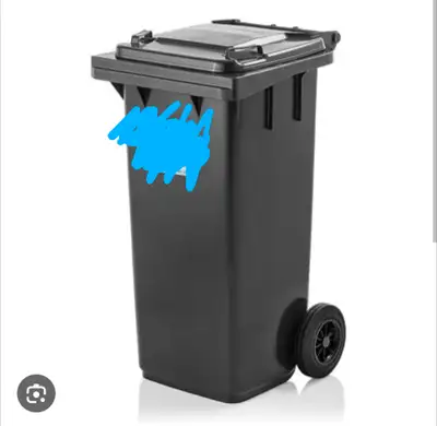 For sale! Medium garbage bin 120L with lid and big wheels and 2x organics bins 45L. Organic and garb...