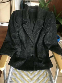 manteau Gris Edition gr 11/12 dames grey wool coat