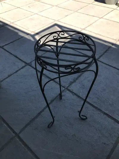 Wrought iron plant stand, View more