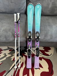 Downhill Skis and Poles