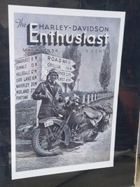 Old vintage Harley-Davidson poster