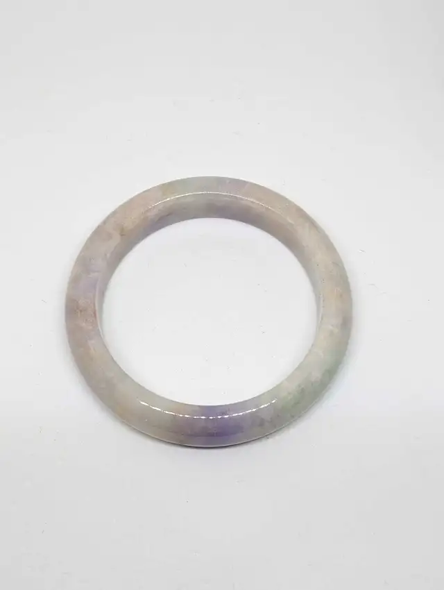 Rare Tricolor Burmese Jadeite Bangle (Type A, with Certificate)