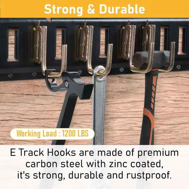 20 Pack E Track J Hooks 2in Heavy Duty Steel Hangers Tie Down Tr in Outdoor Tools & Storage in Oshawa / Durham Region - Image 9