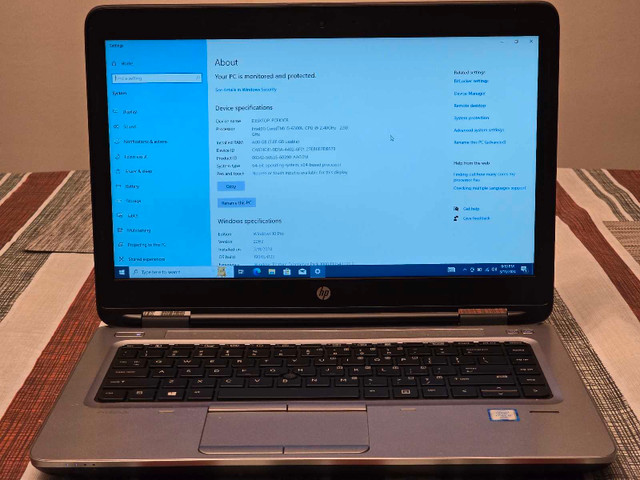 HP Probook 640 G2 14" Core i5 8G 128G in Laptops in City of Toronto - Image 3