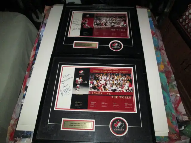 Team Canada 2002 Women's Olympic Champs Signed Framed Piece63826840381699120