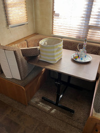 Banquette and table