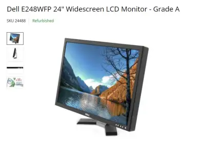 Dell 248WFP 24" Widescreen LCD Monitor, View more