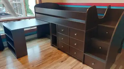 NÉGO!!!  Lit pour enfant avec rangement!  Idéal petite chambre!, View more