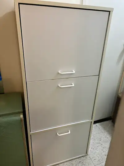 White 3-Door Storage Cabinet, View more