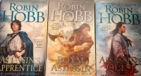 Books, assasin’s apprentice trilogy, the three books at $10