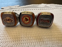 3 Replica Rings World Series Champions 