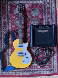 Epiphone Les Paul guitar with amp