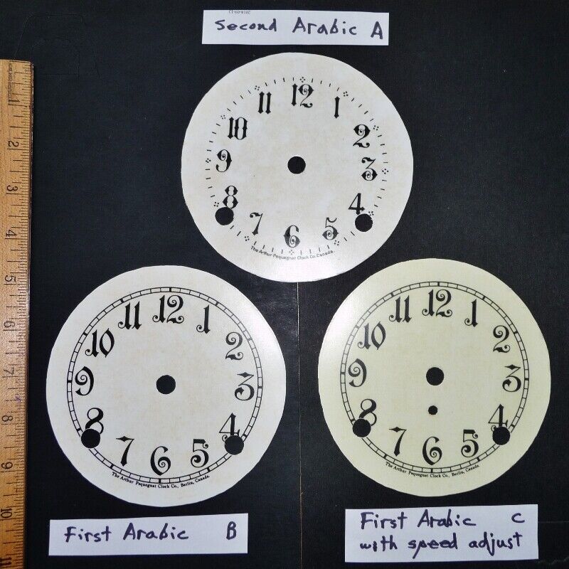 Pequegnat Clock Dials & Parts Canadian Time Decals Back in Stock Arts