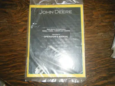 John Deere 924, 1128, 1332  Snowblowers Operator Manual, View more