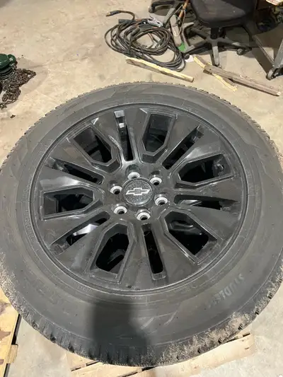 20” black aluminum 6 bolt rims Perfect condition Toyo winter tires Two seasons use. Great shape With...