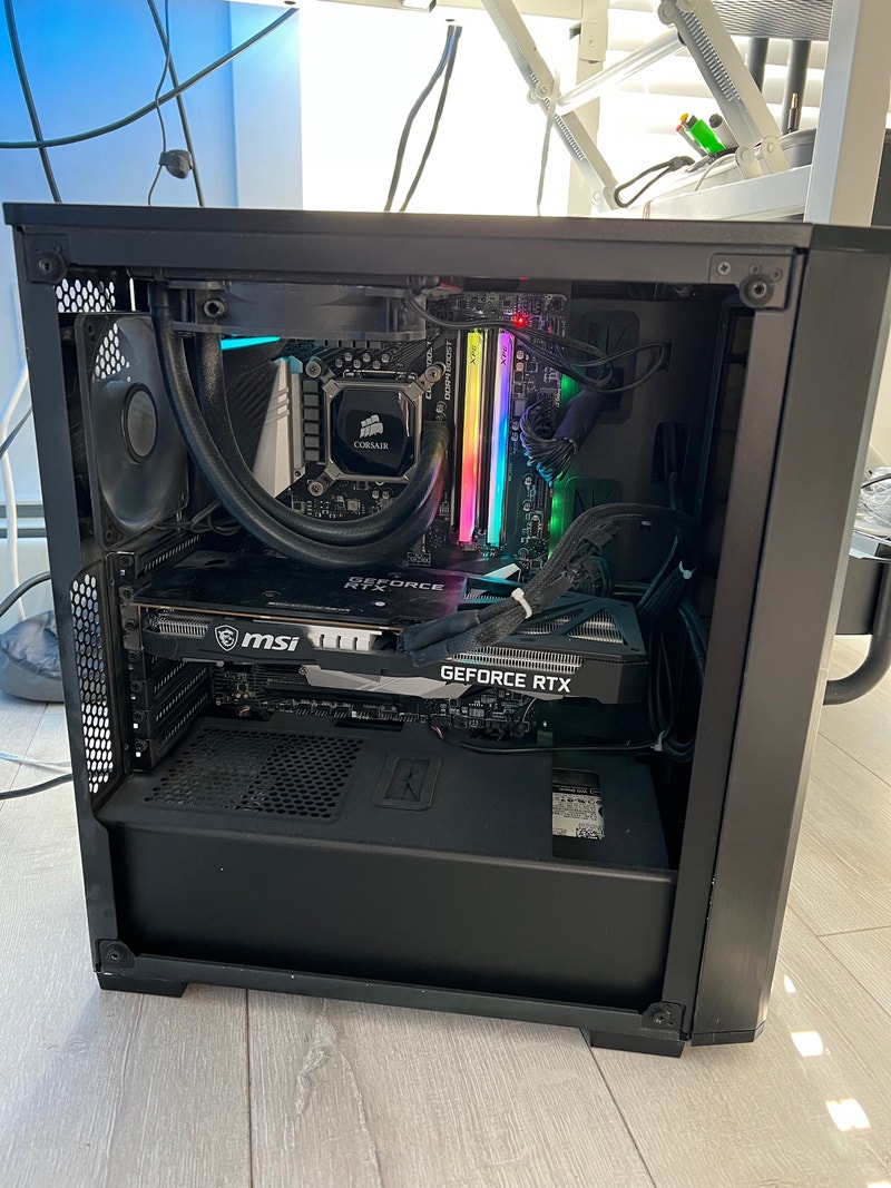 Gaming PC RTX 3060, Intel i79700k, liquid cooled AIO. Desktop