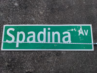 4 feet long Spadina Avenue Road Traffic street metal sign