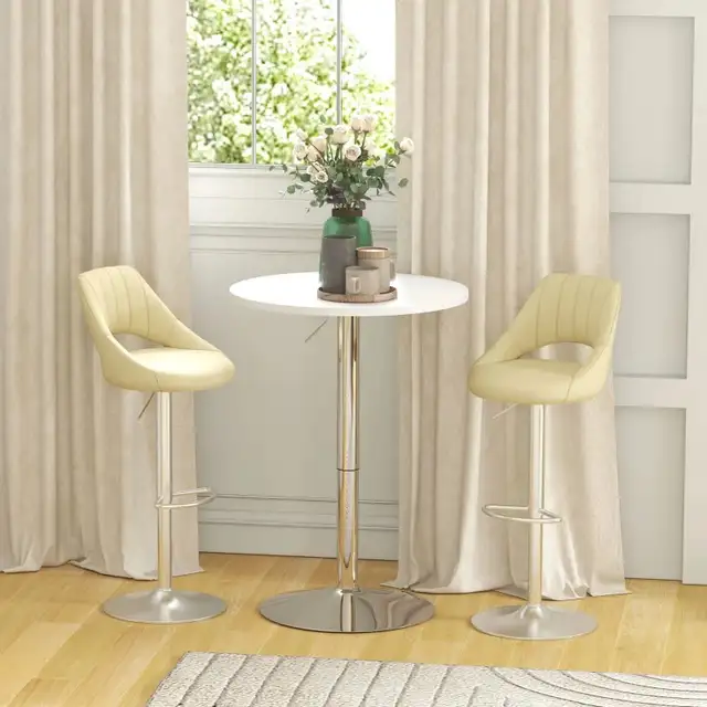 Adjustable High Top Bar Table,  Round Kitchen Table with Swivel  in Dining Tables & Sets in Markham / York Region - Image 7