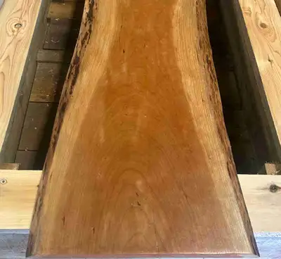 Live edge cherry shelf, View more