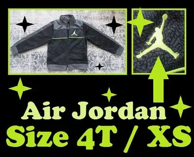 $10 firm to save time, thank you +++ TODDLER / BABY BOY basketball jacket in black / green by AIR JO...