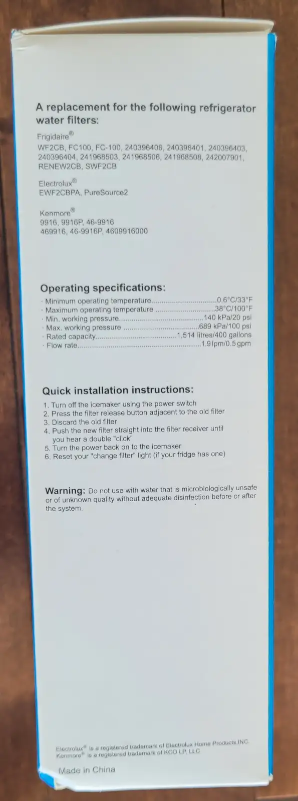 2 filtres neufs AQUA CREST pour réfrigérateurs, Frigidaire, Élec in Refrigerators in Longueuil / South Shore - Image 4