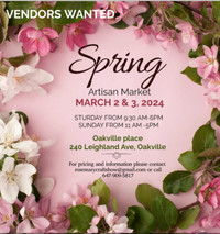 Vendors wanted spring market 