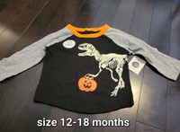 Boys size 12-18 months Halloween long sleeve shirt (new with tag