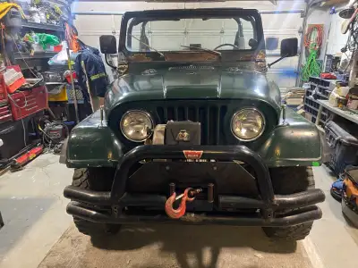 1983 Jeep CJ five soft top. This is a rare piece hard to come by as a Chevy 350 V8 in it with a four...