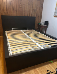 Malm queen lift top storage bed