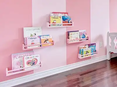 Wood Wall Book Shelves (set of 5), View more