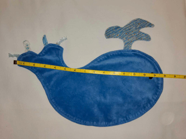 Blue Whale Shaped Baby Security Blanket Lovey Toy with Blow Hole in Toys & Games in Truro - Image 4