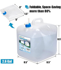 INNO STAGE Collapsible Water Container 2.6 Gallon with Spigot, F